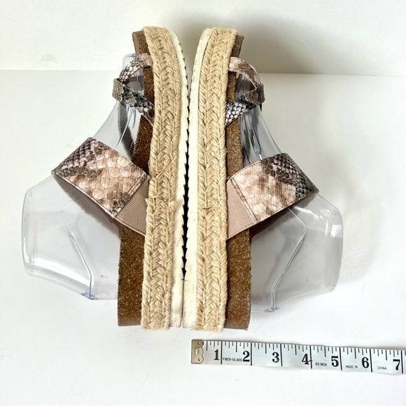 MADDEN GIRL Case Snakeskin Print Platform Espadrille Sandals—SZ. 9 - Picture 7 of 12